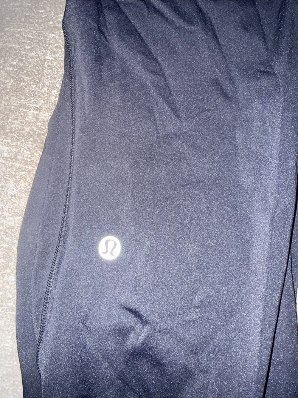 lululemon athletica Black Capris with Reflective Logo